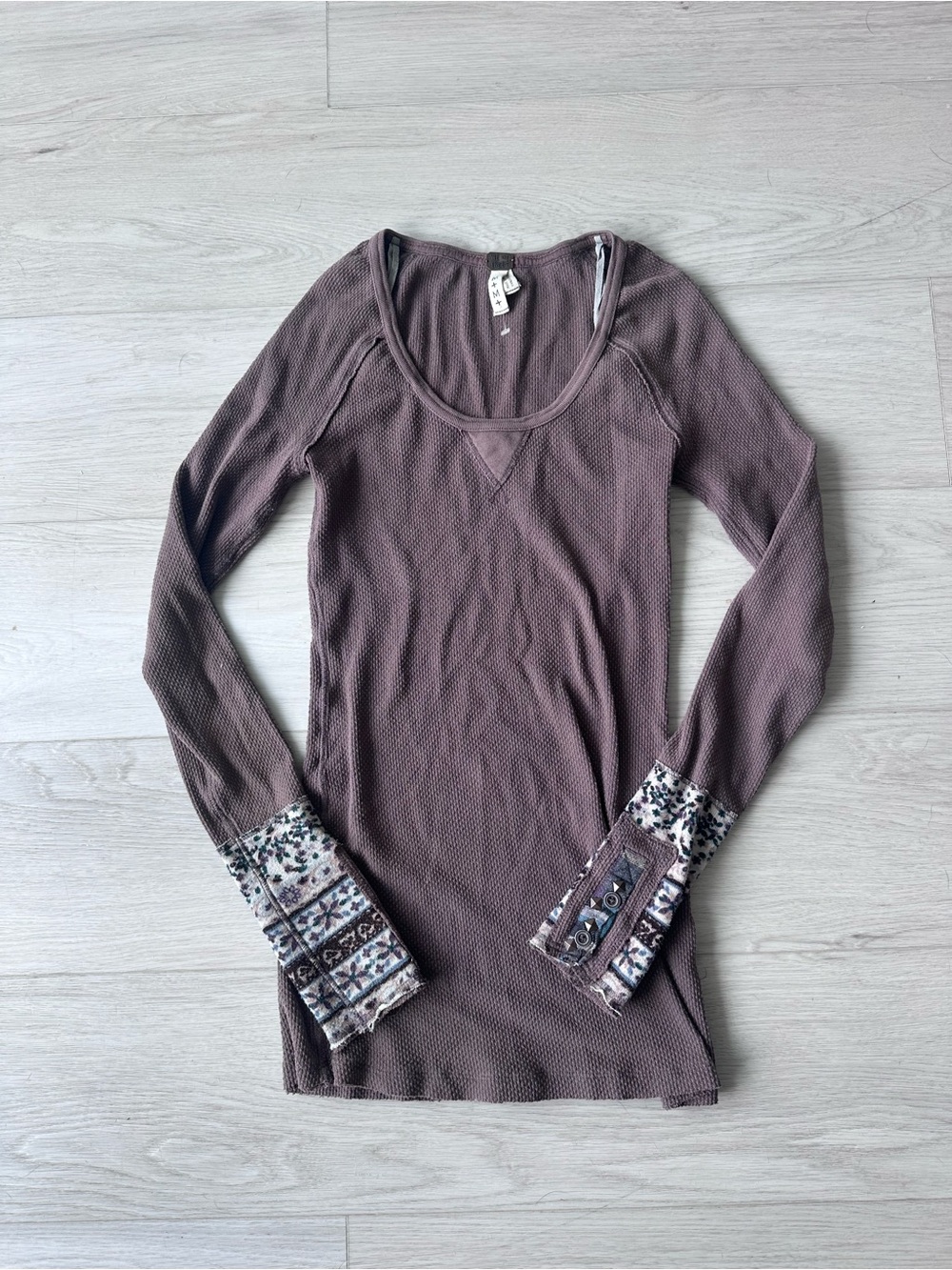 Free People Hippie Cuffs Thermal Long Sleeve